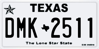 TX license plate DMK2511