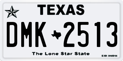 TX license plate DMK2513