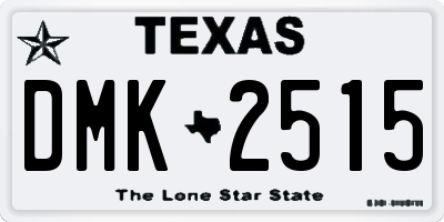 TX license plate DMK2515