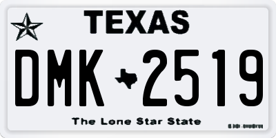 TX license plate DMK2519