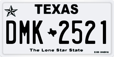 TX license plate DMK2521