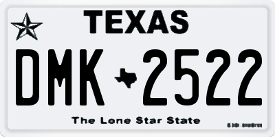 TX license plate DMK2522