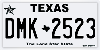 TX license plate DMK2523
