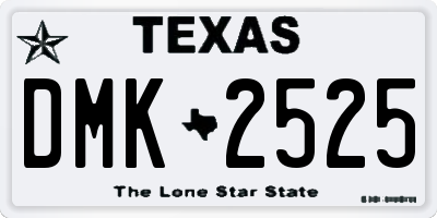 TX license plate DMK2525