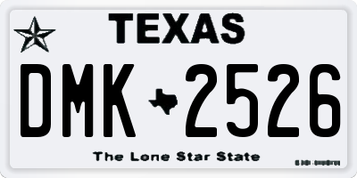 TX license plate DMK2526