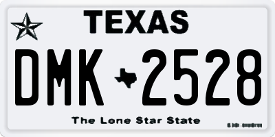 TX license plate DMK2528