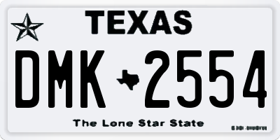 TX license plate DMK2554