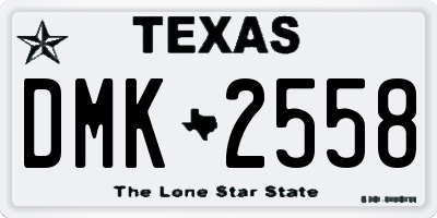 TX license plate DMK2558
