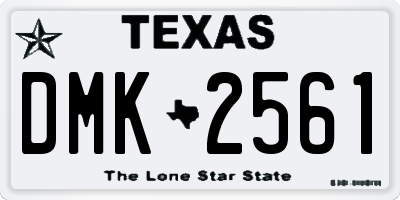 TX license plate DMK2561
