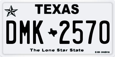 TX license plate DMK2570