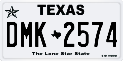 TX license plate DMK2574