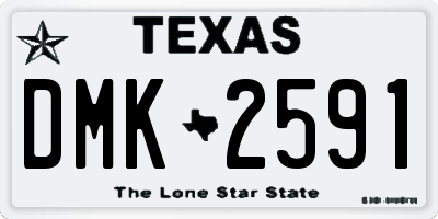 TX license plate DMK2591