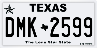 TX license plate DMK2599