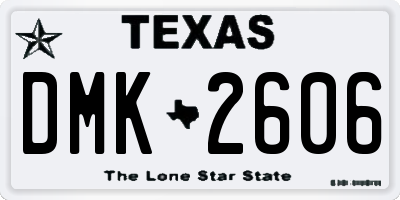 TX license plate DMK2606
