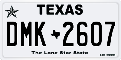 TX license plate DMK2607