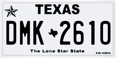 TX license plate DMK2610