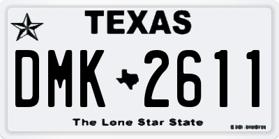 TX license plate DMK2611