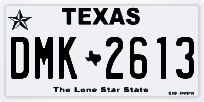 TX license plate DMK2613