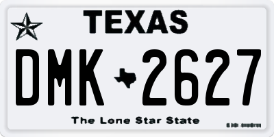 TX license plate DMK2627