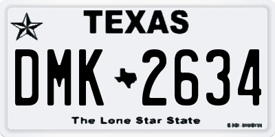 TX license plate DMK2634