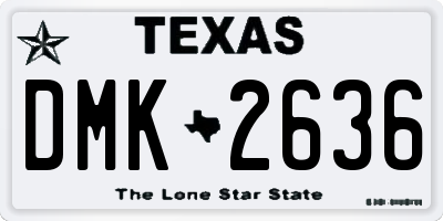 TX license plate DMK2636