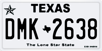 TX license plate DMK2638