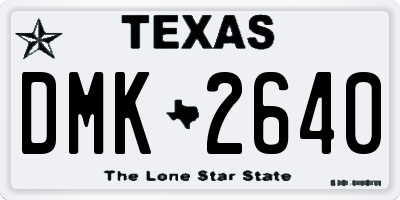 TX license plate DMK2640