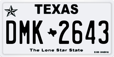 TX license plate DMK2643