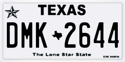 TX license plate DMK2644
