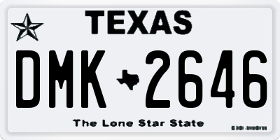 TX license plate DMK2646