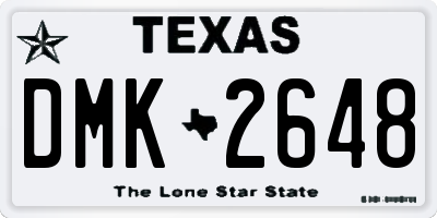 TX license plate DMK2648