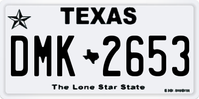 TX license plate DMK2653