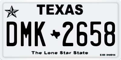 TX license plate DMK2658