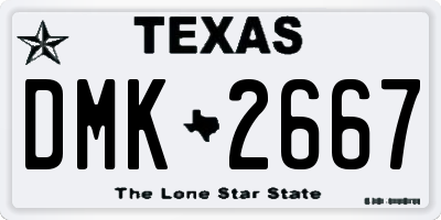 TX license plate DMK2667