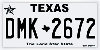 TX license plate DMK2672