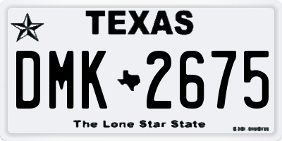 TX license plate DMK2675