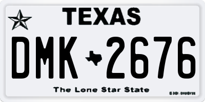 TX license plate DMK2676