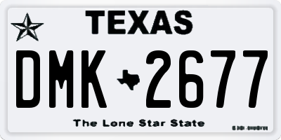 TX license plate DMK2677