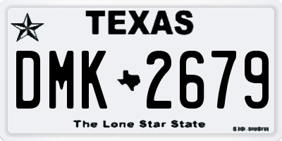 TX license plate DMK2679