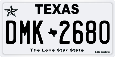TX license plate DMK2680