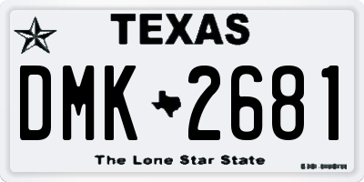 TX license plate DMK2681