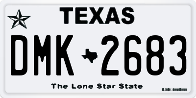 TX license plate DMK2683