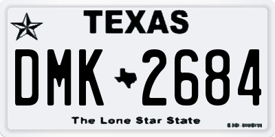 TX license plate DMK2684