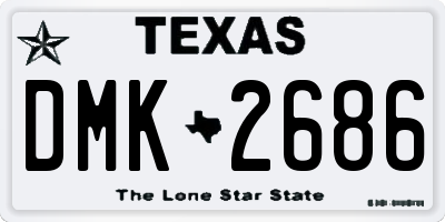 TX license plate DMK2686