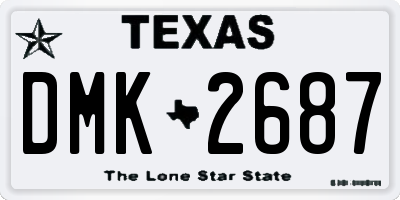TX license plate DMK2687