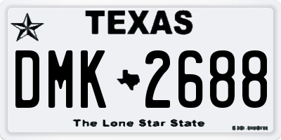 TX license plate DMK2688