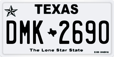 TX license plate DMK2690