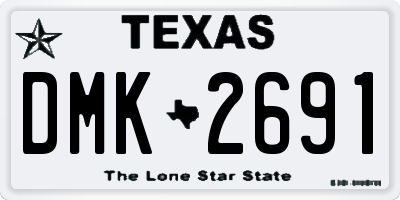 TX license plate DMK2691