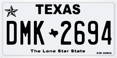 TX license plate DMK2694
