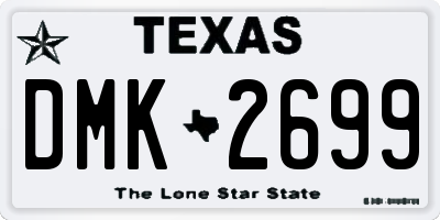 TX license plate DMK2699